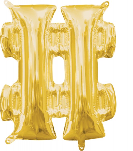 Mini Folienballon Symbol # gold 35cm