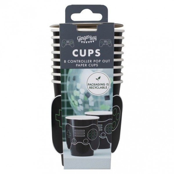 8 Gaming Becher schwarz 250ml 3
