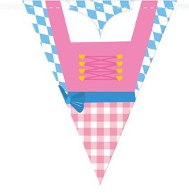 Wimpelkette Dirndl und Lederhose 400cm 5