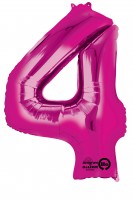 Zahlenballon 4 Pink 88cm