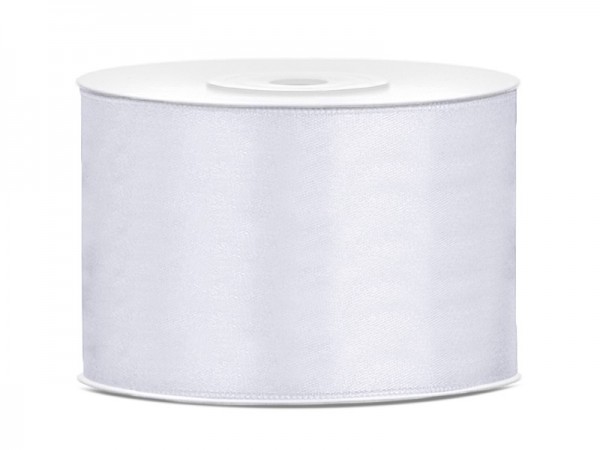 25m Satin Geschenkband weiß 5cm