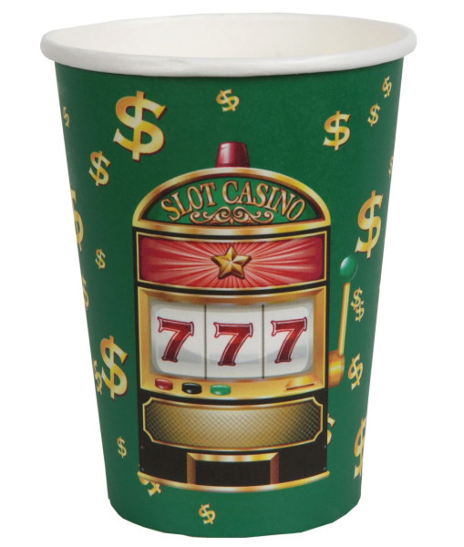 10 Casino Pappbecher Jackpot 270ml