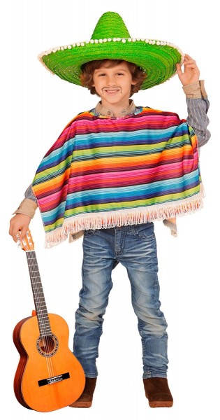 Bunt Gestreifter Poncho Für Jungen