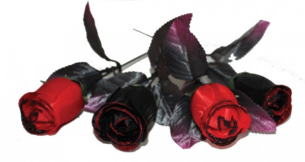4 Deko Rosen Dark Passion 35cm