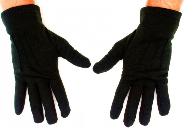 Kurze Baumwollhandschuhe In Schwarz