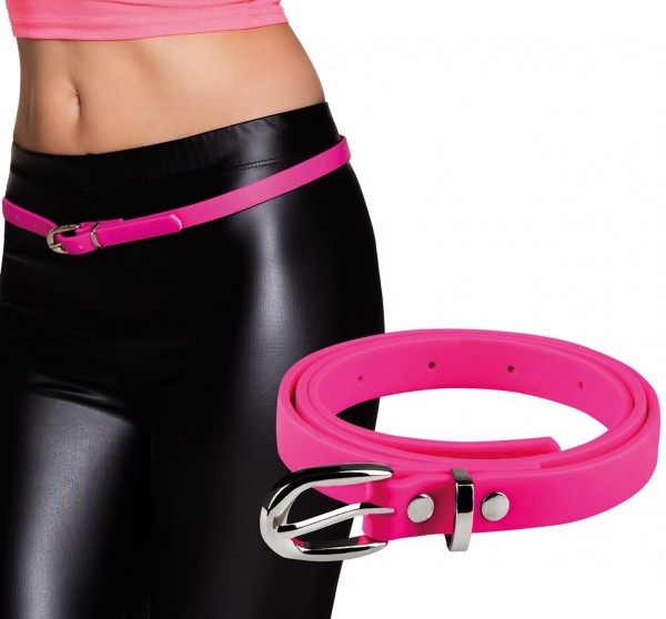 Dünner Neon Gürtel Pink