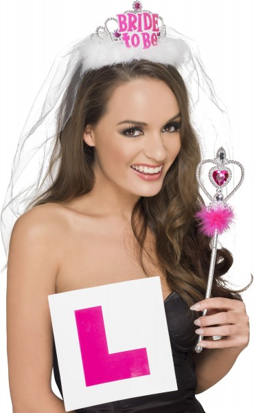 3-teiliges Pink Party Braut Set