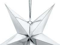 Spiegelnder Papierstern in Silber 30cm