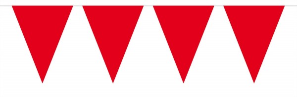 Kleine Wimpelkette Rot 3m