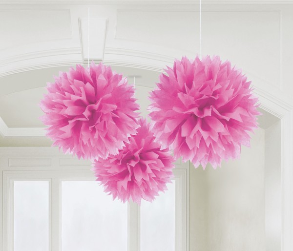 3 Romance Pompons pink