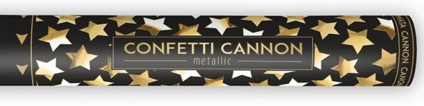 Goldene Sternchen Konfetti Kanone 40cm 2