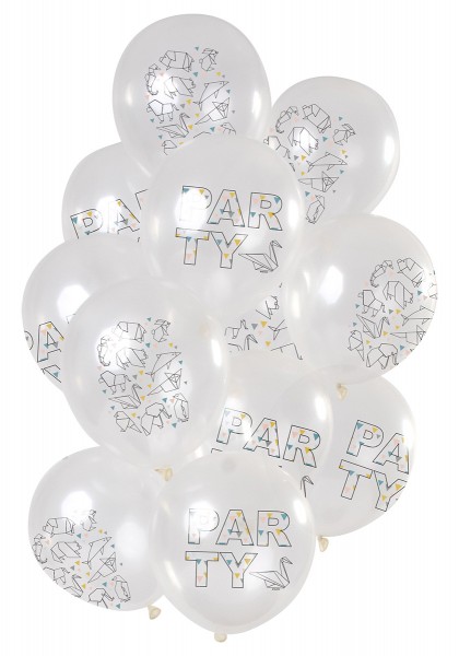 12 Latexballons Party Origami