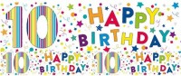 10. Geburtstag fröhlicher Folienbanner 2,6m