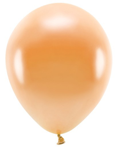 10 Eco metallic Ballons orange 26cm