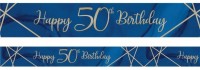 Luxurious 50th Birthday Banner 2,74m