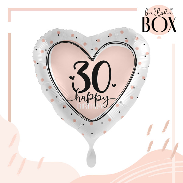 Balloha Geschenkbox DIY Happy 30 Heart XL