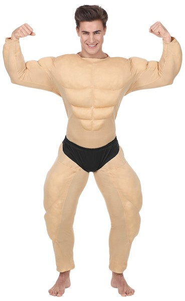 Aufblasbares Mr Steel Bodybuilder Kostüm