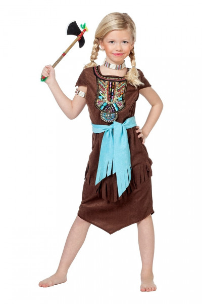 Tapferes Indianer Mädchen Kinderkostüm