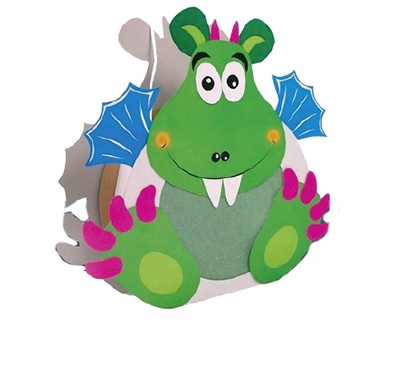 Drache Henry Laternen Bastelset 6-teilig