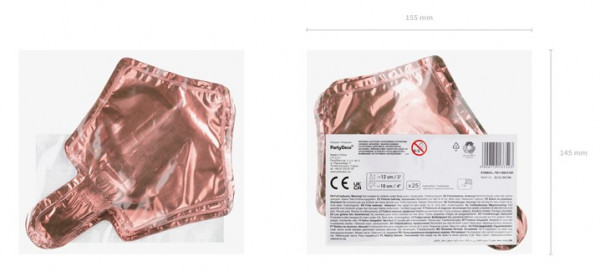 Folienballons Sternenhimmel Roségold 12cm 3