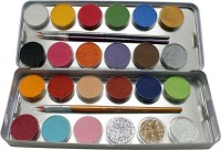 24 Farben Schmink Set Mit Glitzer