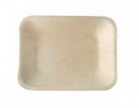 Vorschau: 25 Palmblatt Teller Verdi rechteckig 16 x 12cm