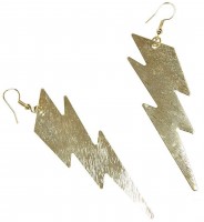 Goldene Blitzrige Ohrringe