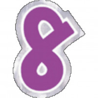 48 Ballonsticker Zahl 8