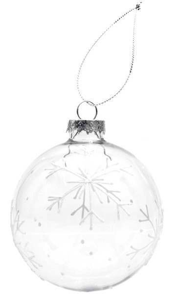 Eiskristall Glaskugel 8cm