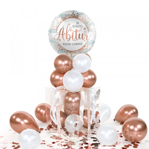 Balloha Geschenkbox DIY Abitur roségold XL