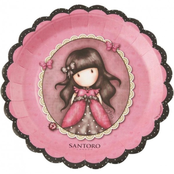 8 Santoro Gorjuss Ladybird Pappteller 23cm