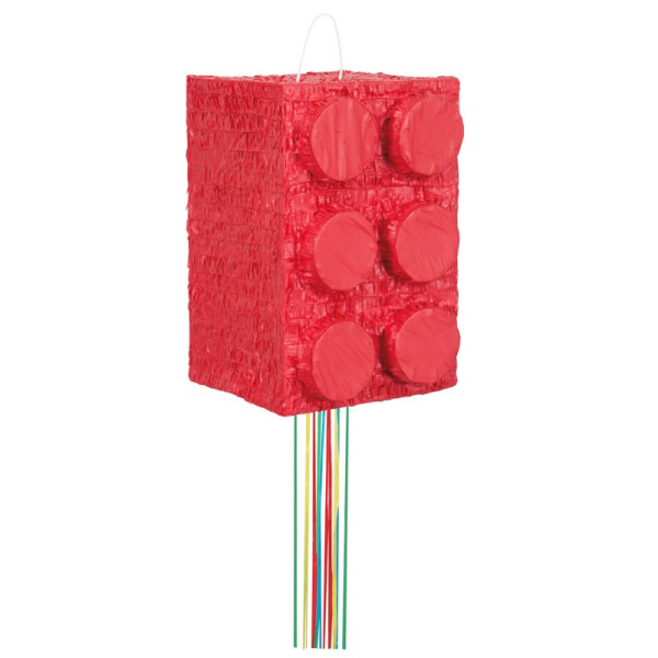 Rote Baustein Zieh-Piñata