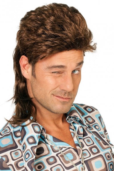 Braune Vokuhila Perücke Horst