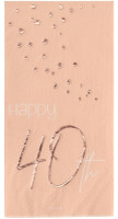 10 Rosy Blush 40th Birthday Servietten 33cm