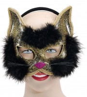 Goldene Glitzer Maske