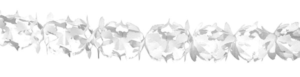 Papier-Girlande Hoku Weiß 6m