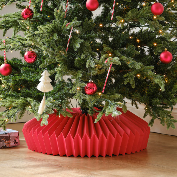 Eco Waben Weihnachtsbaumsockel Rot 50cm