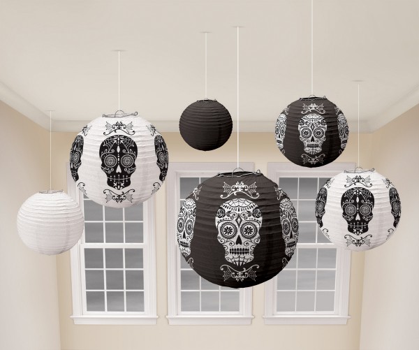 6 Dia de los Muertos Lampions
