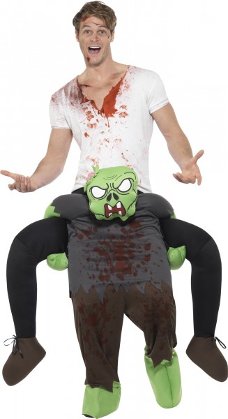Blutiges Zombie Huckepack Kostüm
