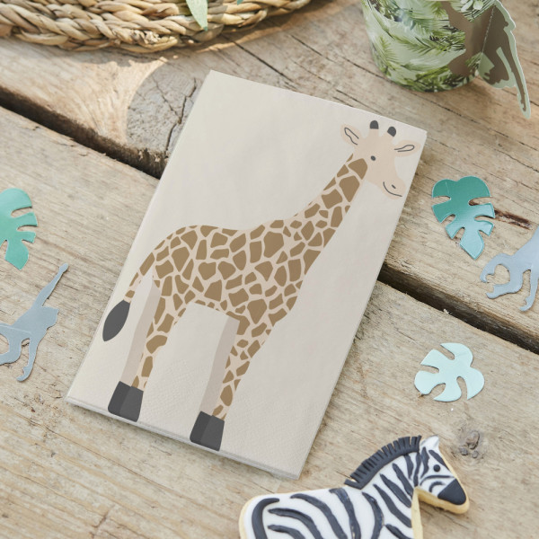 16 Jungle Breeze Eco Giraffen-Servietten