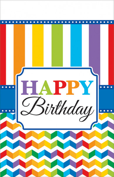 Rainbow Birthday Tischdecke 1,8 x 1,2m 2