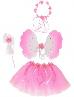 Pinke Feen Blumen Set