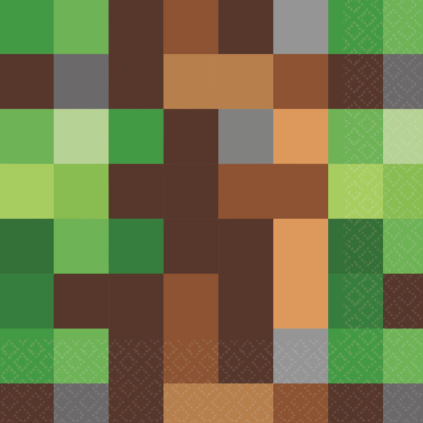16 TNT Pixel Party Servietten 33cm