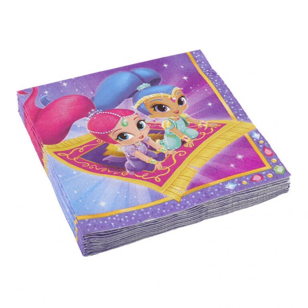 20 Shimmer & Shine Servietten Flaschengeist