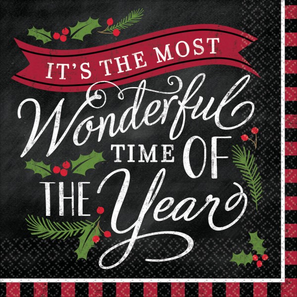 16 Wonderful time Servietten 33cm