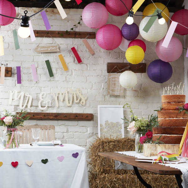 Boho Flowers Just Married Tortendeko