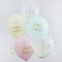 Vorschau: 5 Happy Easter Latexballons 31cm