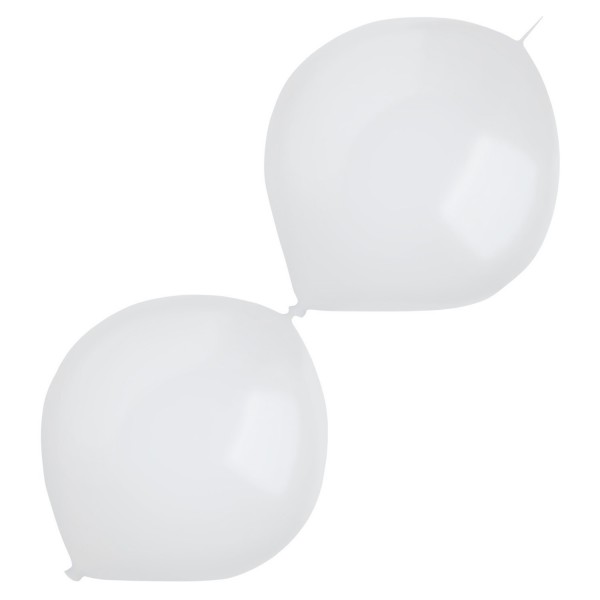 50 Girlandenballons weiß 30cm