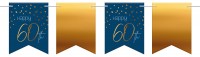 Elegant Blue 60th Birthday Wimpelkette 6m