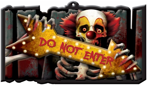 Horrorzirkus Dekoschild 43 x 25cm